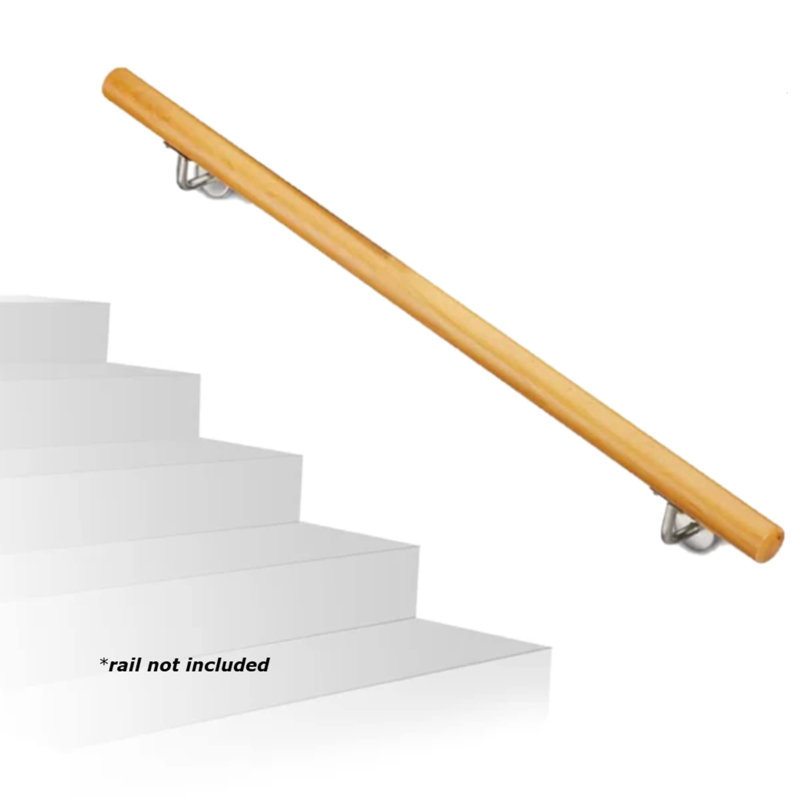 4-Pack Heavy Duty Handrail Brackets For Stair Railings, Steel Handrails - Polished Chrome