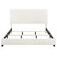 Grand lit moderne blanc Boucle - plateforme rembourrée à structure solide