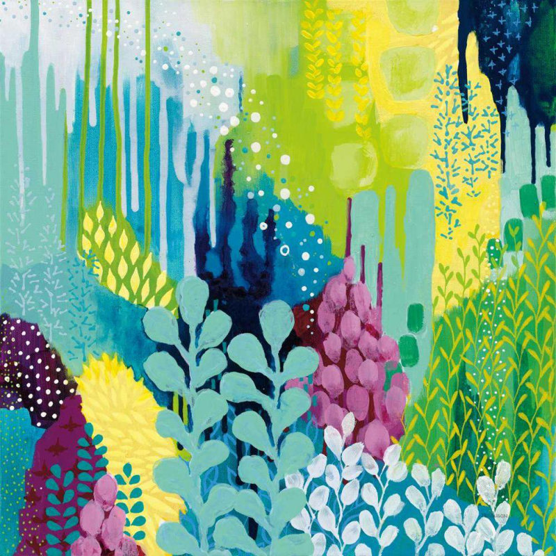 Art sur toile tendue par Red Barrel Studio®, par Kathy Forest: Jewel Forest II