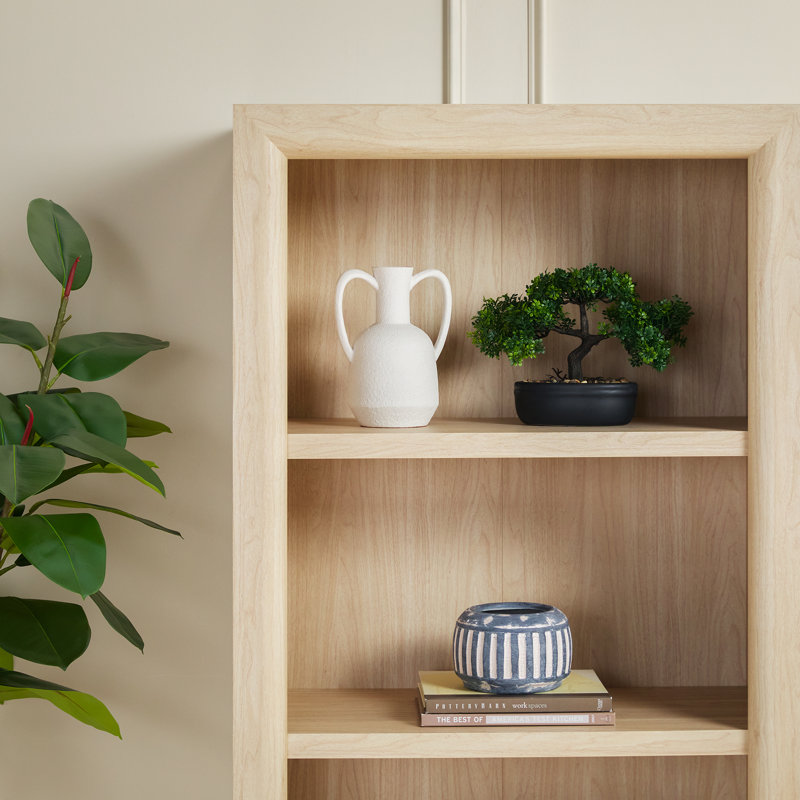 Étagère à 4 niveaux en bois H 72,25 "x l 32" Cottrell, Frêne clair