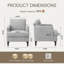 Fauteuil d'appoint rembourré de 74 cm de large avec poche de rangement latérale-709913166