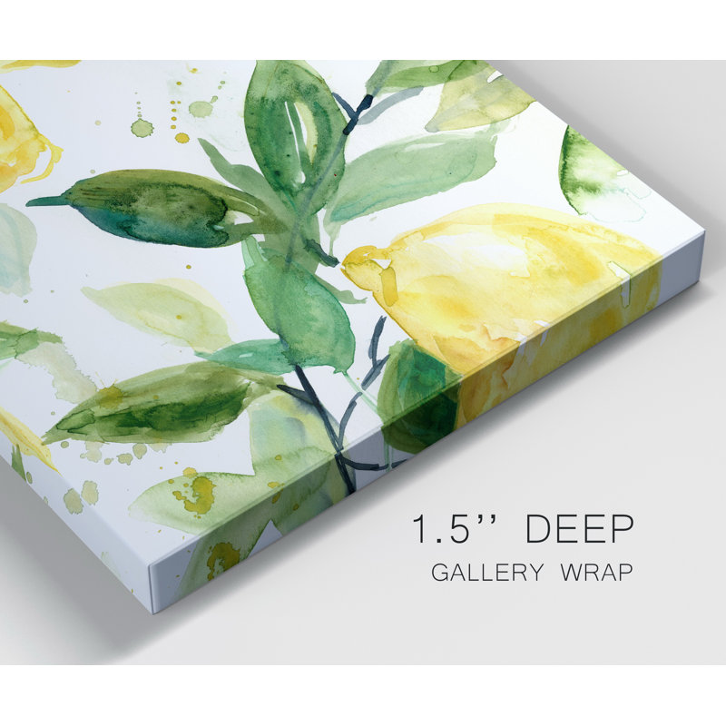 Reproduction d’art sur toile tendue « Lemony Branch I », H 12 po x l 8 po x P 1 po