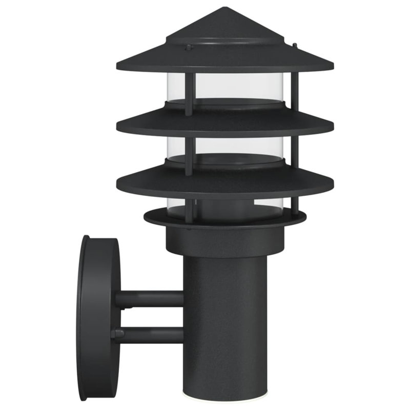 Plug-in 1 Light Outdoor Wall Light, Black