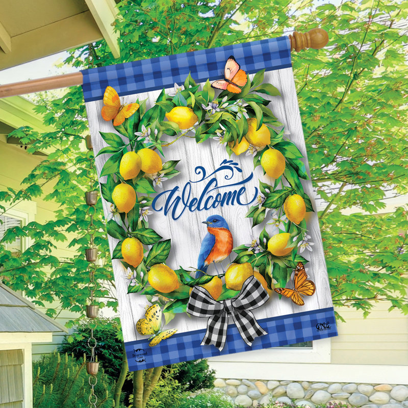Drapeau de maison couronne de citron