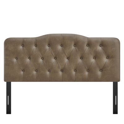 Annabel Vegan Leather Full Headboard In Mushroom