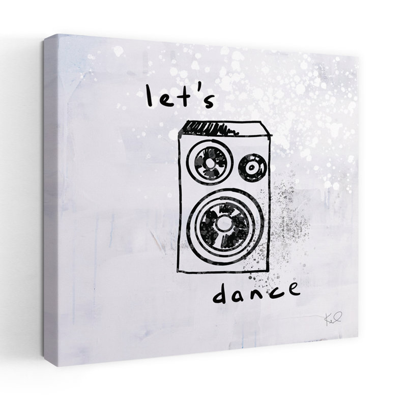 Contemporary Turn It Up Iv avec art noir et gris, H 48 po x l 48 po