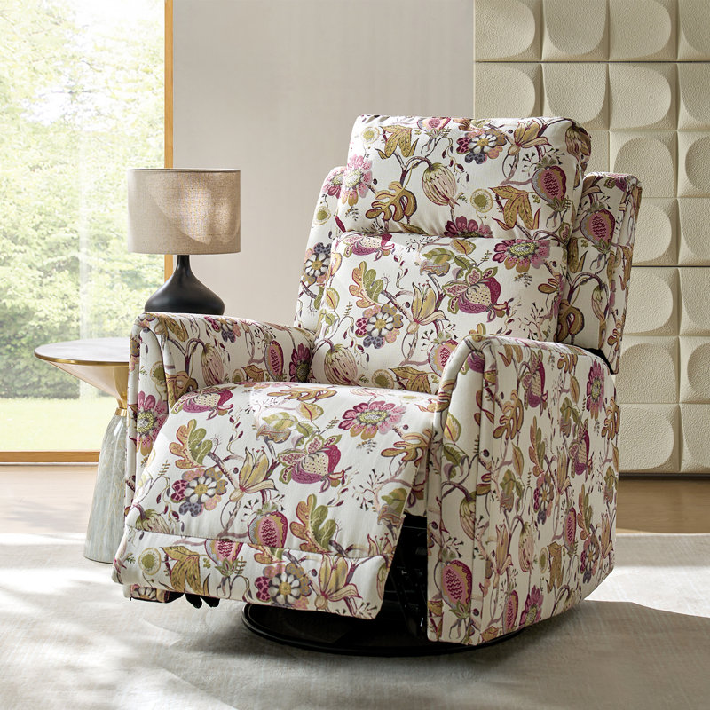 Fauteuil inclinable électrique pivotant et berçant 32 po Thorndike, Brun