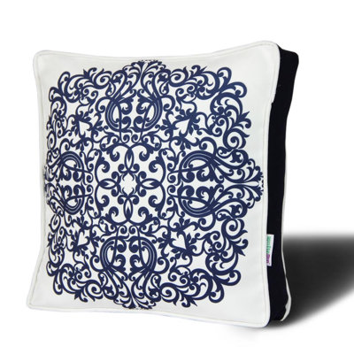 Premium Square Cushion, 16.5 x 16.5 inches, 50% Cotton / 50% Polyester | Washable & Ironable with Concealed Zip | Silicone Filling for Ultimate Comfort | Removable Cover, Perfect for Home Decor & Relaxation