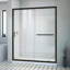 DreamLine Infinity-Z P 30 po x l 60 po x H 74 3/4 po, porte de douche coulissante semi-sans cadre en nickel brossé avec base de douche blanche à bonde droite-132401059-132401057