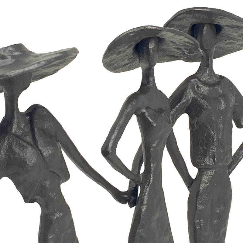 LADIES AT THE RACES Iron Figurine 27cm, Mocha
