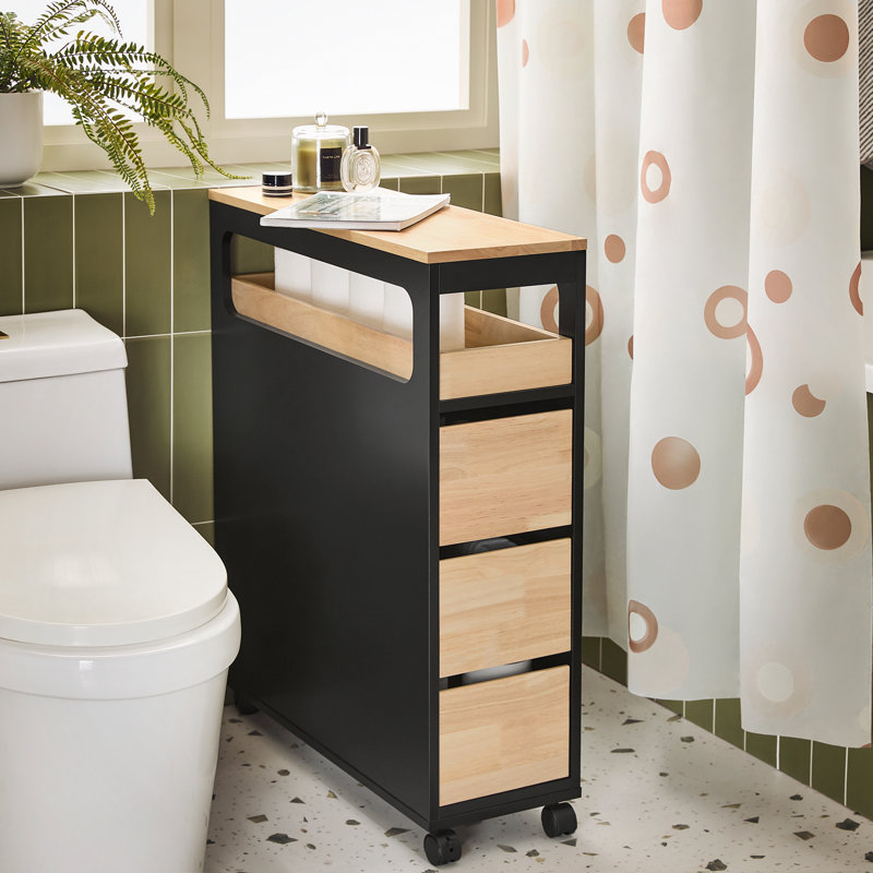 Keondra Bathroom Cabinet, Black