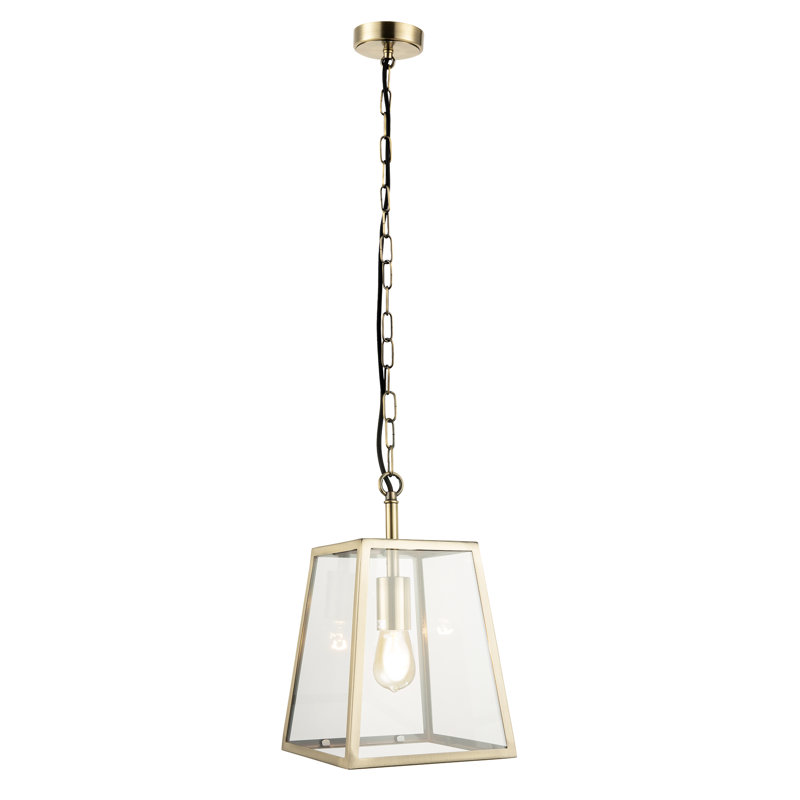 1 - Light Lantern Pendant, Antique Brass