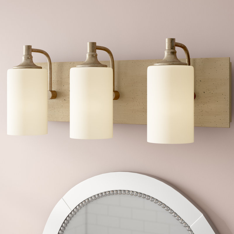 Brylan 3 - Light Dimmable Vanity Light, Aged Silver Leaf