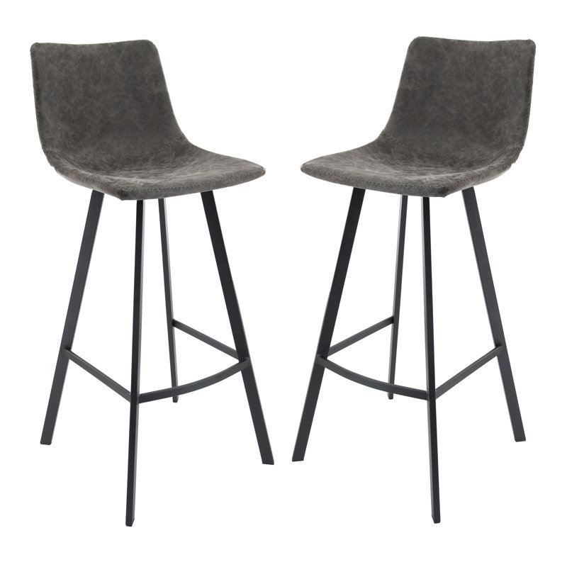 Upholstered Counter Stool, Gray