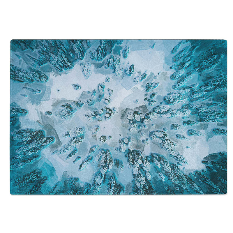 Glass Fresh Snow Upon The Forest in Abstract Chopping Board, 39 cm W x 28.5 cm L
