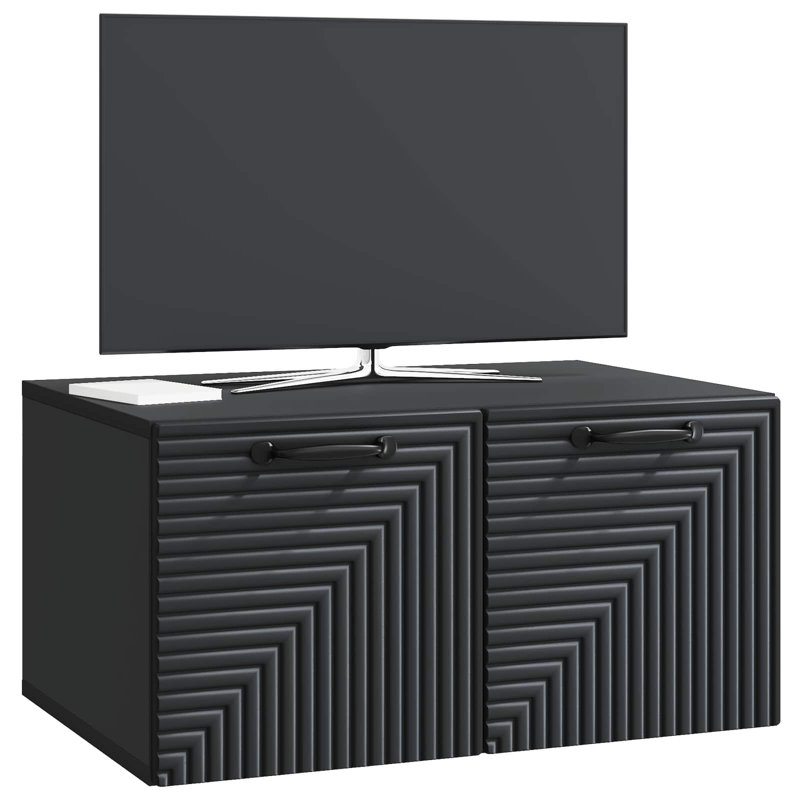 Unfinished TV Stand, 30cm H x 59.5cm L x 41cm W, Black