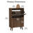 Medieval-Style Modern Shoe Cabinet, Upright Shoe Storage Unit With Vertical Grooved Finish, 23.6-Inch Walnut-Colored Shoe Cabinet, Suitable For Hallways, Passageways And Entrances.-1053623158