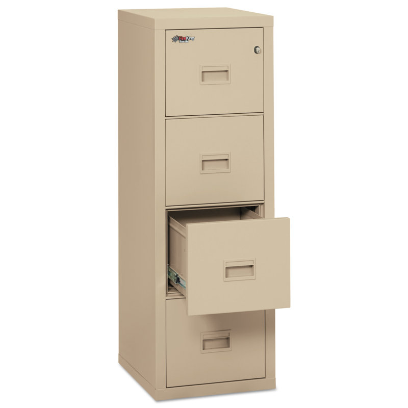 Parchment 4-Drawer Fire and Water Resistant File Cabinet