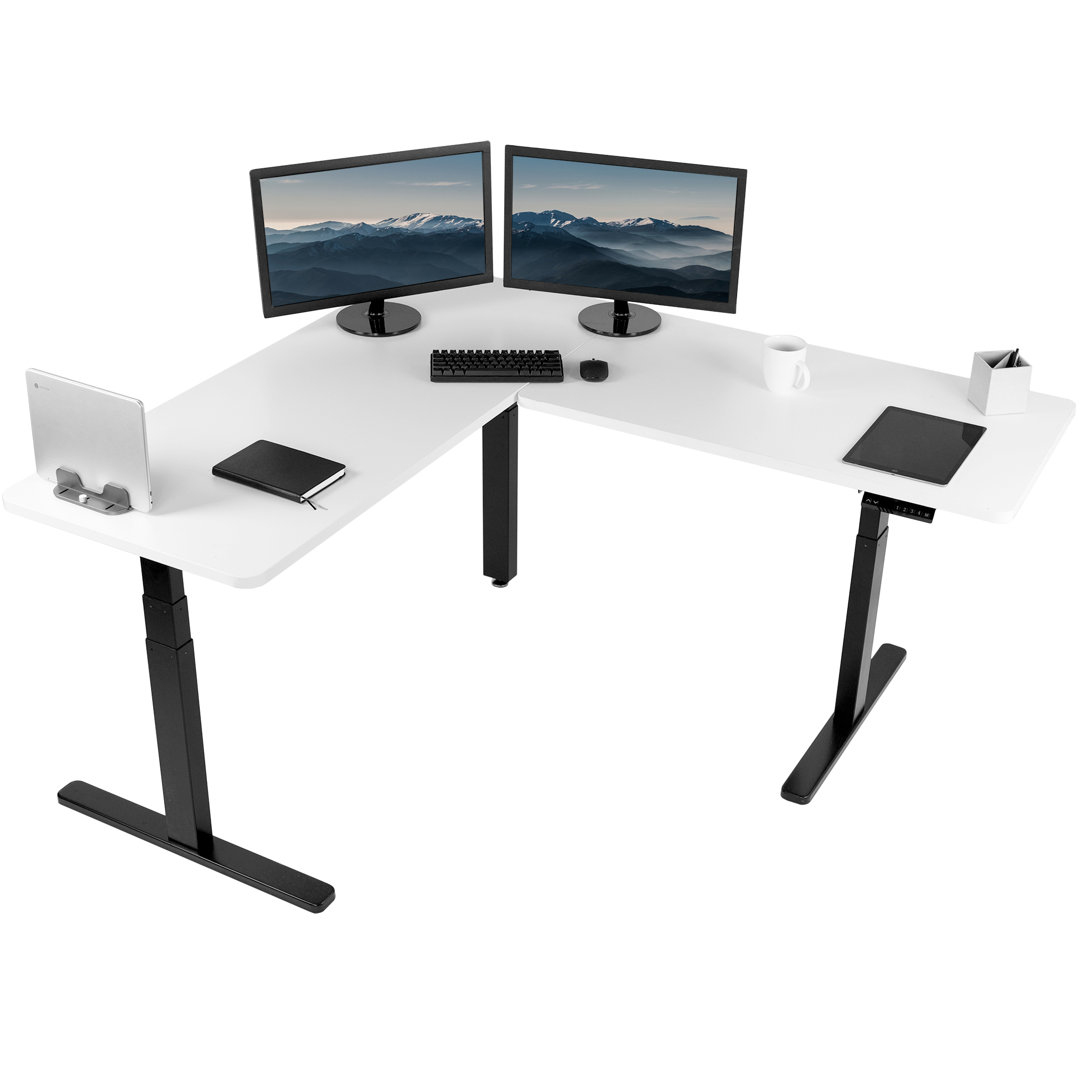 67in x 60in L-Shaped Electric Desk, 3E6B Series Vivo Color 