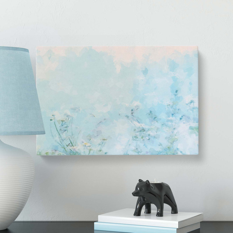 Pretty Flowers In Abstract - Wrapped Canvas Painting, 60cm H x 91cm W x 3cm D