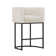 27" H Counter Height Bar Stools Set Of 2, Modern Barrel Counter Stools With Backrest And Arms, Metal Frames, Linen Fabric Upholstered Accent Barstools For Kitchen Island