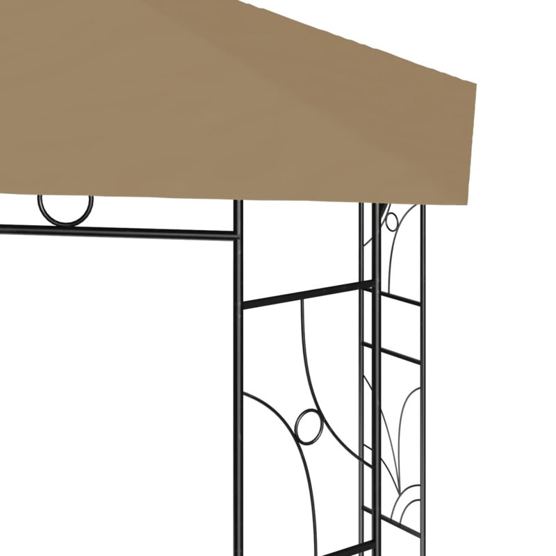 Terryville 4 x 3m Steel Patio Gazebo, Taupe