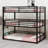 Metal Triple Bunk Bed With Guardrails-2099585298-2099585303