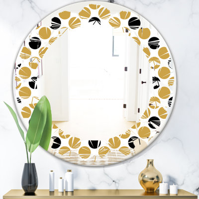 Leaves Polka Dot Modern Wall Mirror