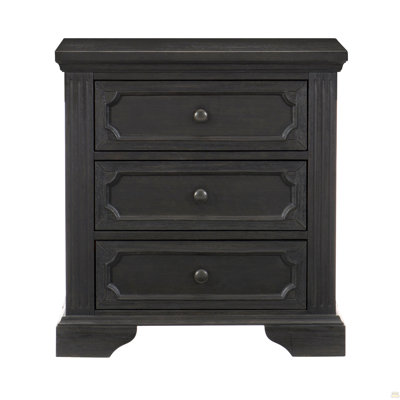 3-Drawers Nightstand 1Pc