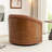 Delwood Faux Leather Modern & Comfort Swivel Barrel Chair-1199035863