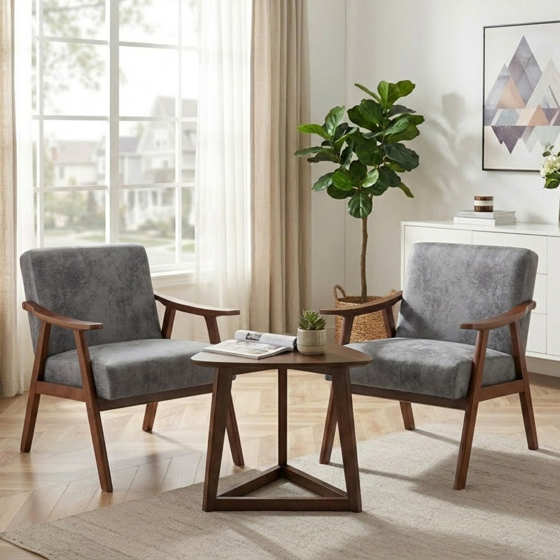 Fauteuil de réception Maret 30,71 po, Tissu gris Tech