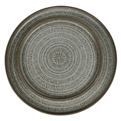 Assiettes, céramique - ensemble de 2: 6,25 x 0,5, lrg: 8,5 x 0,75