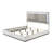 King Bed – Two-Tone High-Gloss Marble & Lacquer Finish With LED Lighting, Padded Headboard-2074684307