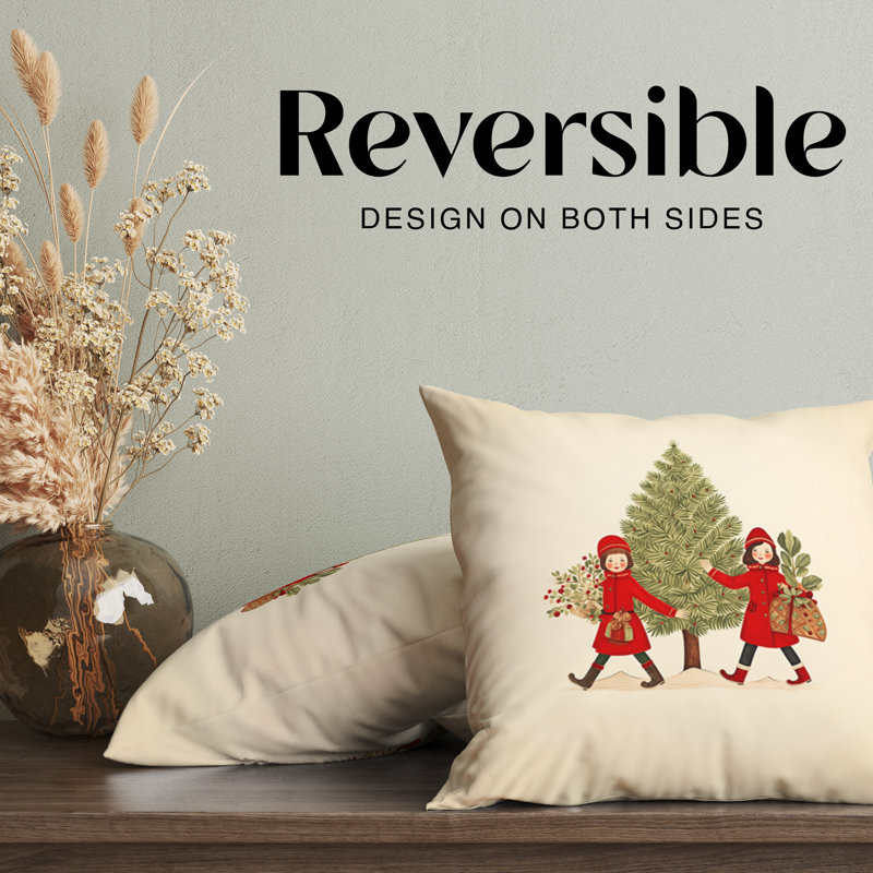 Housse de coussin Christmas Hello, H 16 po x l 16 po