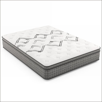 Mattresses, Twin 12.5'' Medium Feel Cooling Copper Hybrid Euro-Top Mattress, Greenguard Gold Certified, Made in USA | Foam+Spring | White