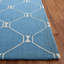 Tapis bleu / ivoire en coton touffeté à la main Asbed-1852689739