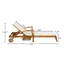 Chaise longue inclinable en bois d'acacia à roulettes l 23 po x P 79 po x H 30,25 po Christopher Knight Home
