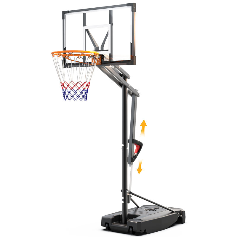 Panier de basketball portatif Cradere, Blanc/Noir