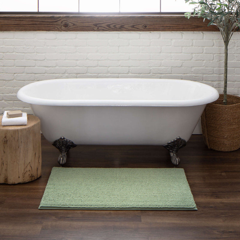 Tapis pour salle de bain Wagnon, L 20 po x L 34 po, Origan