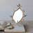 Embossed Metal Framed Hand Mirror