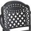 Chaise de patio en fonte d'aluminium 4 pièces avec cadre noir et coussins rouges-1182811723