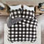 Ensemble d'édredon très grand Sherpa Buffalo Check - confortable et élégant
