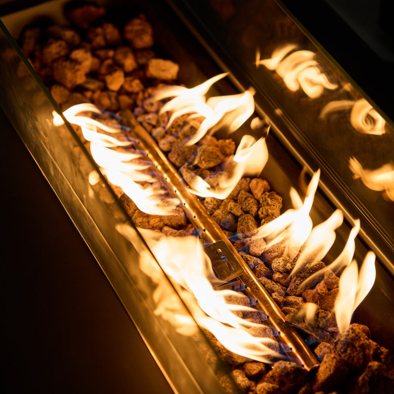 Rectangle Natural Gas Smokeless Fire Pit Table