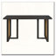 Ensemble de salle à manger de ferme 7 pièces avec chaises en rotin et placage de chêne vieilli (espresso)-1493797265