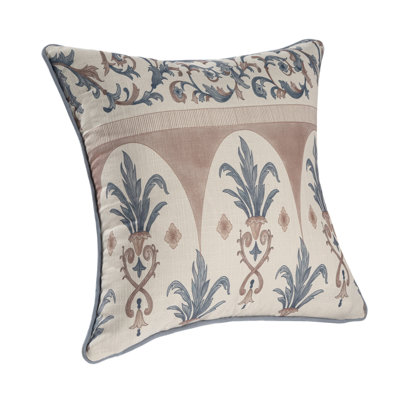 Housse de coussin décoratif transitionnel en polyester fait à la main