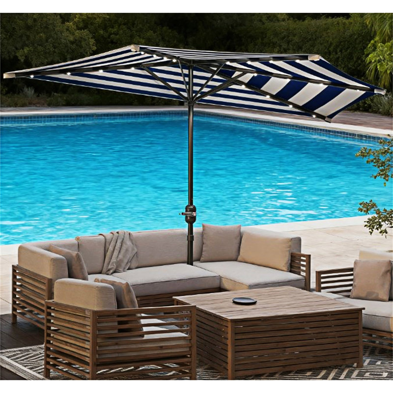 Demi-parasol de patio extérieur