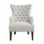 Fauteuil à oreilles capitonné Hannah-151071656