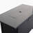 43" Smoked Glass Metal Rectangle Fire Pit-1404427425