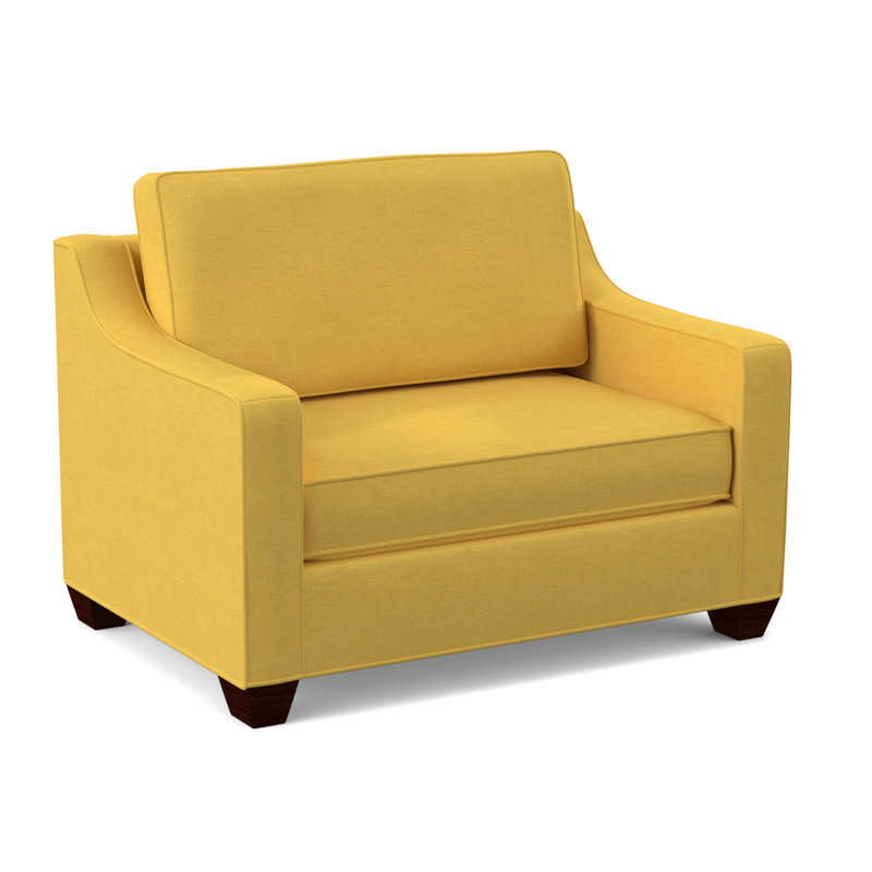Clark Convertible Chair, Empire Mahogany, Antic Mimosa