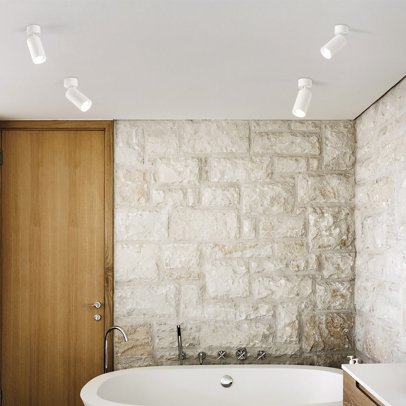 Dynamite Flush Mount, White, White